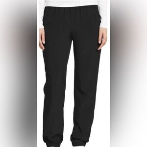 Eddie Bauer Women's Black Rainier Fleece-Lined Pull-On Hiking Pants Sz 18